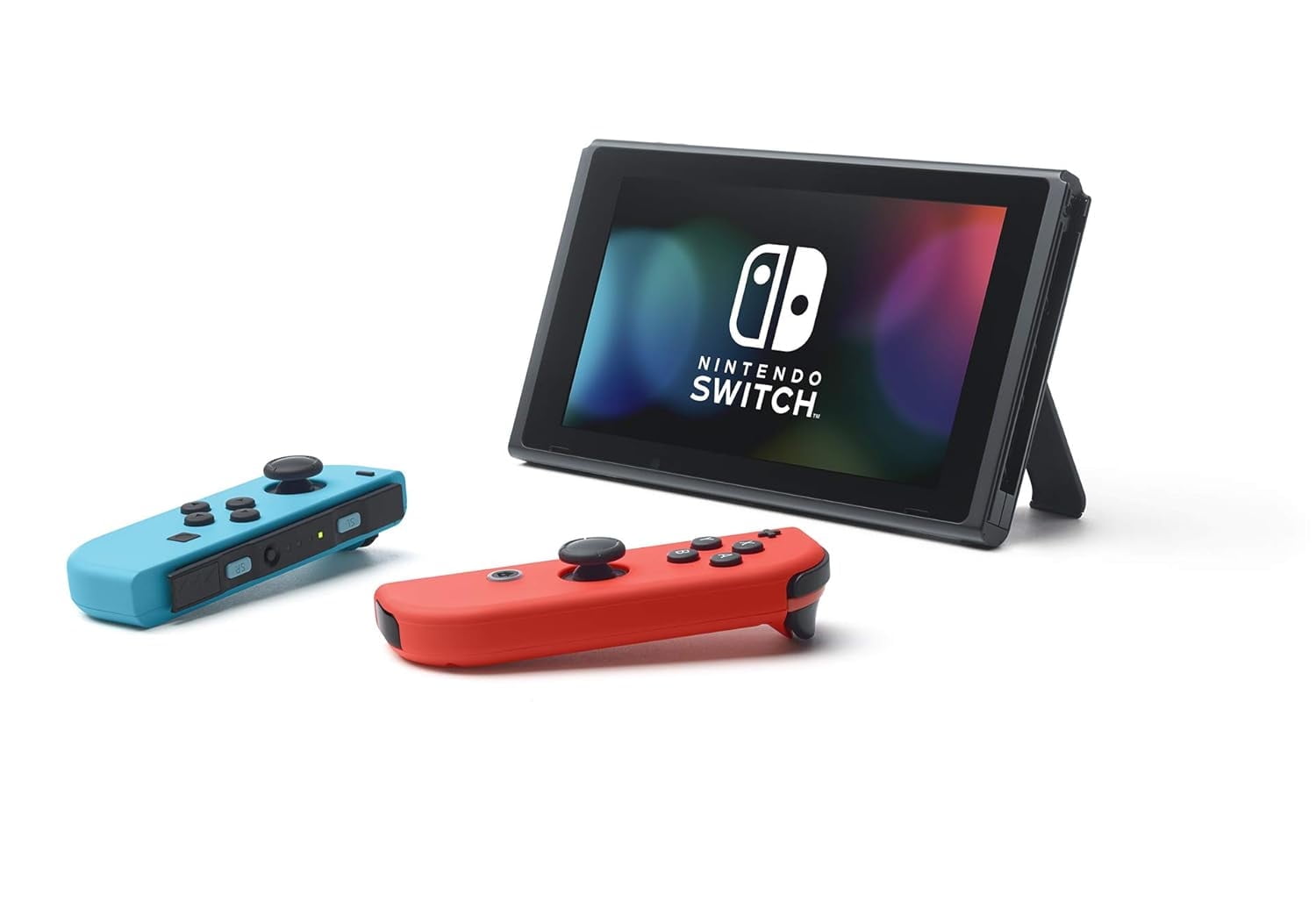 Nintendo Switch with Neon Blue and Neon Red Joy Con Bundle (JP Edition) Powever Exclusive Bundle