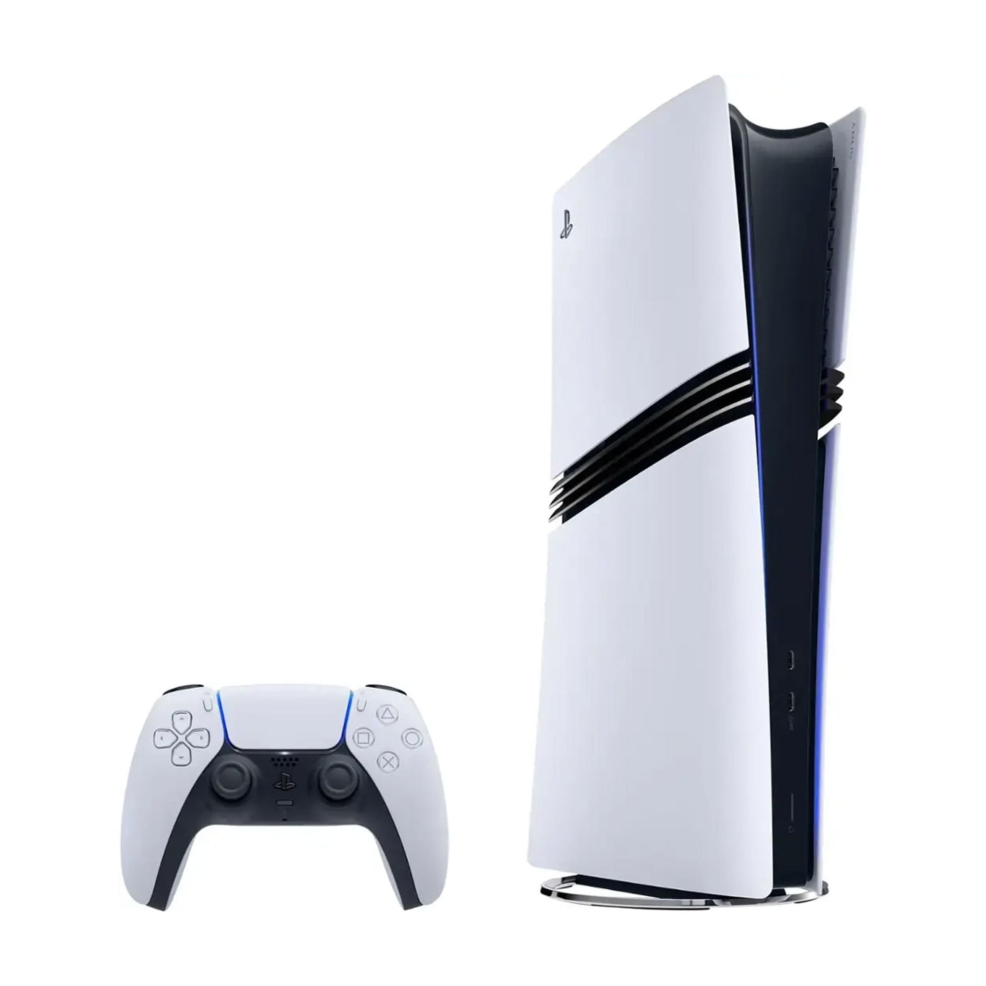 PlayStation 5 Pro 2TB SSD Digital Console with Two Controllers, White and Midnight Black DualSense and Mytrix Dual Controller Charger - Flagship PS5 Pro Console