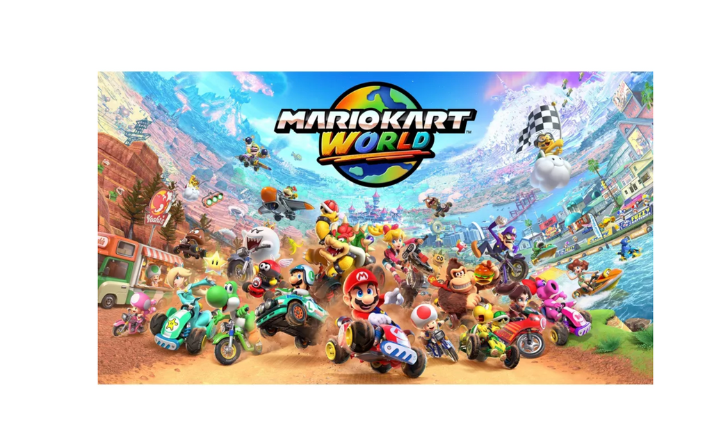 Nintendo Switch 2 Console with Mario Kart World, Donkey Kong Bananza and Joy Con 2 Wheel Bundle