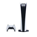 Sony PlayStation 5, 3D Audio; Stereo; Controller Built-In Mic, Digital Edition Console 825GB, White, 1, 1