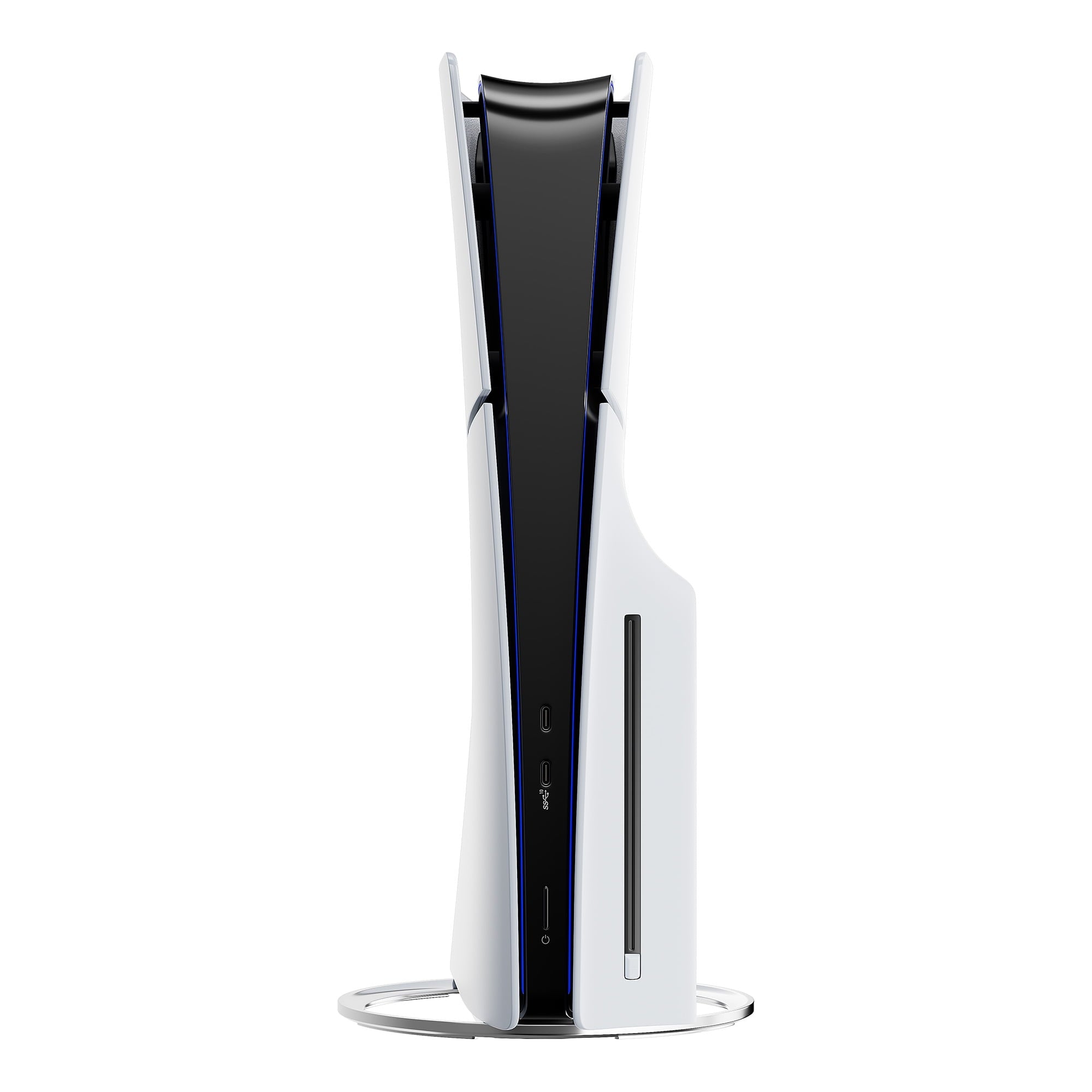 PlayStation 5 Slim Disc Edition 1TB SSD with Two Controllers White and Midnight Black DualSense and Mytrix Dual Controller Charger - Region Free PS5 Gaming Console