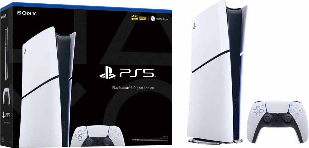 Restored Sony PlayStation 5 Slim Console Digital Edition - White (Refurbished)